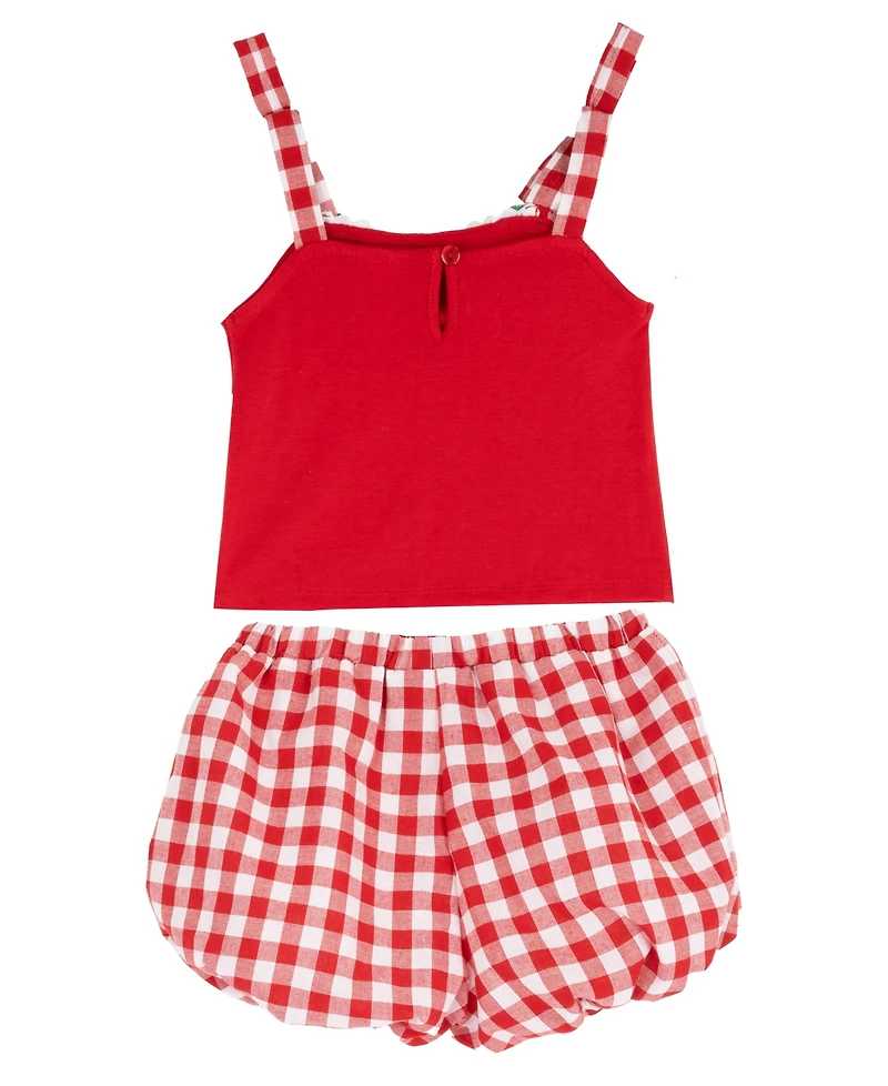 Rare Editions Baby Girls' Jersey Knit Top and Bubble Shorts, 2-Piece Set