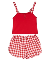 Rare Editions Baby Girls' Jersey Knit Top and Bubble Shorts, 2-Piece Set