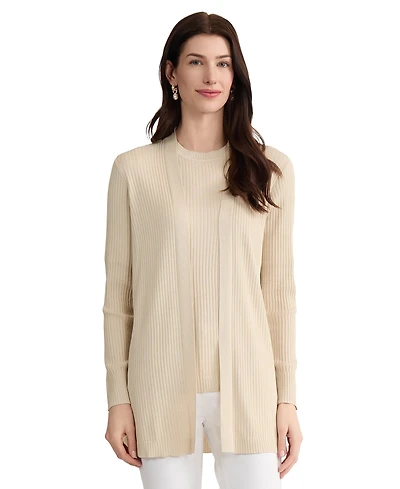 Jones New York Women's Long-Sleeve Collarless Cardigan