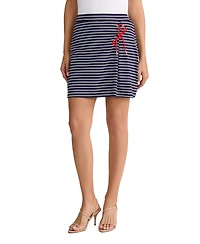 Jones New York Women's Laced Up Pull-On Cotton Skort