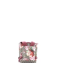 Pre-Owned Gucci Small Buckle Backpack Blooms Print Gg Coated Canvas