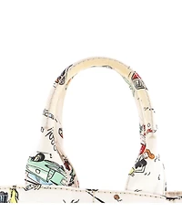 Pre-Owned Prada Medium Canapa Convertible Tote Printed Canvas