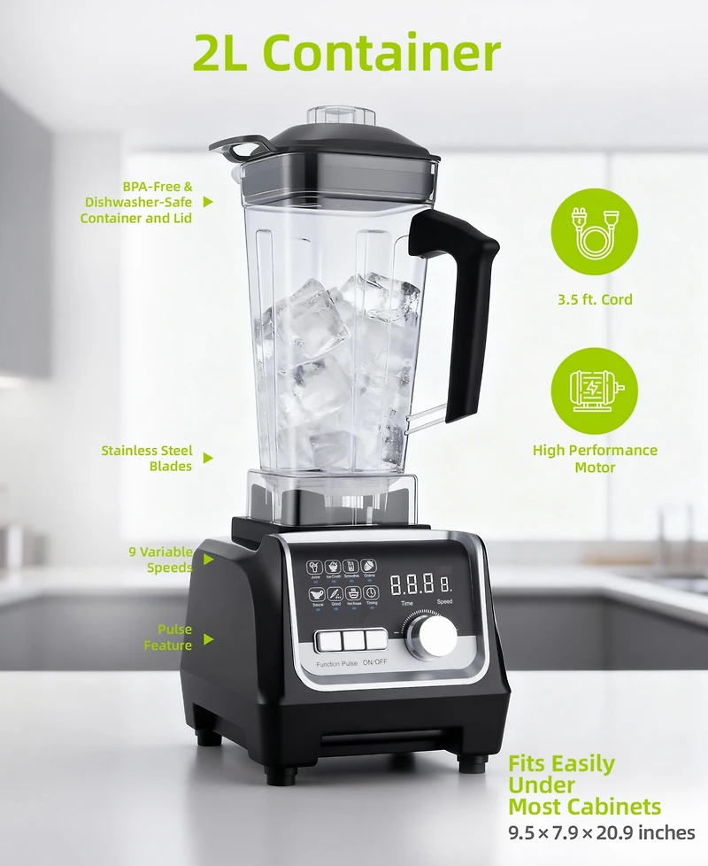 Sugift Silver 26 lbs Countertop Lcd Display Ice Maker with Ice Scoop