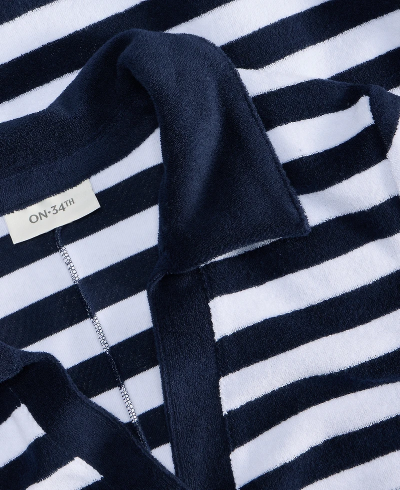On 34th Women's Terry Relaxed Polo Dress, Macy's Exclusive