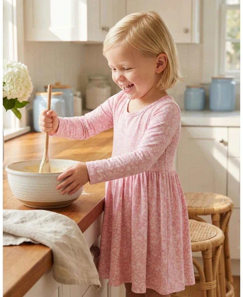 Motette Girls Petite Fleur Bamboo Twirl Dress