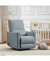 gaomon 360° Swivel Glider Recliner Chair, Upholstered Lounge Armchair for Nursery