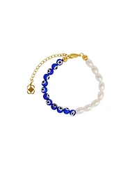Ottoman Hands Mila Evil Eye And Pearl Beaded Bracelet