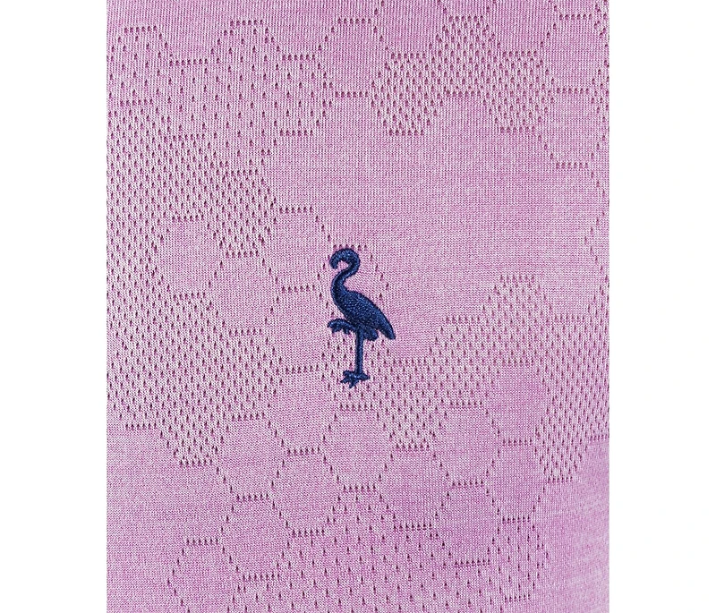 TailorByrd Men's Honeycomb Jacquard Textured Performance Polo