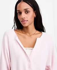 Hippie Rose Juniors' Twofer Long-Sleeve Henley Lounge Top