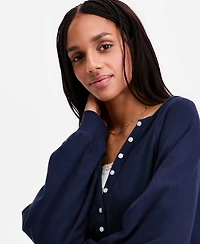 Hippie Rose Juniors' Twofer Long-Sleeve Henley Lounge Top
