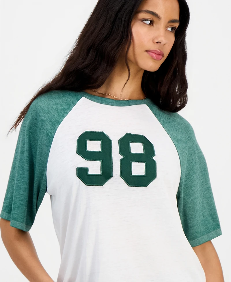 Hippie Rose Juniors' Raglan Sleeve Top