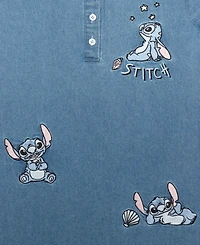 Disney Girls' 2T-6X Stitch Cap-Sleeve Collared Dress