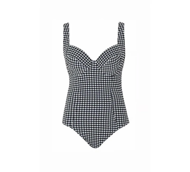 Panache Lingerie Women's Gingham Paloma Underwire Side Support One Piece Swimsuit
