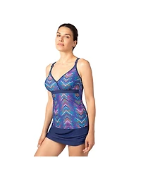 Free Country Women's Macrame Back Tankini Top