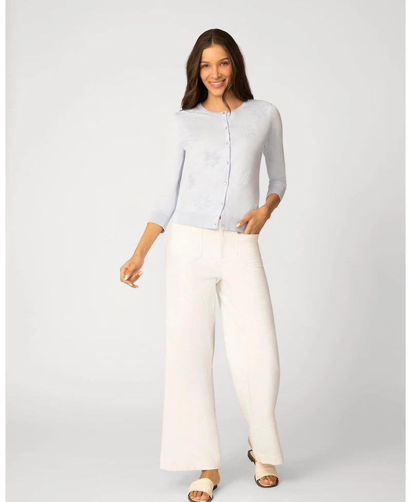 Cable & Gauge Women's Sun Stitch Button Cardigan