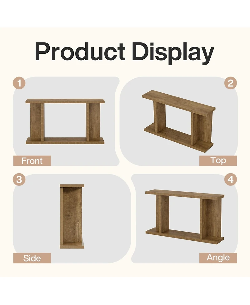 Tribesigns 55" Console Table, Framhouse Entryway Table, Living Room & Sofa Table