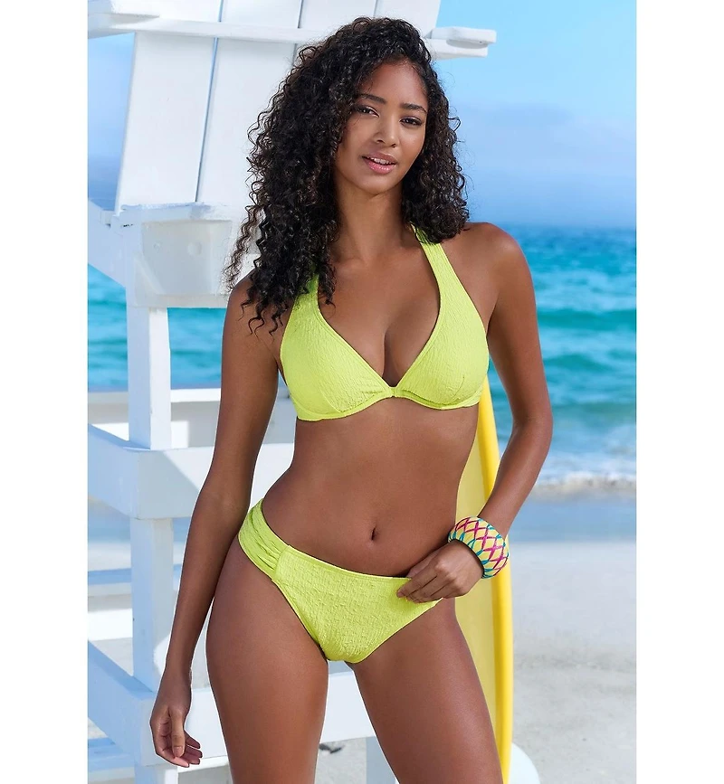 Lascana Women's Textured Underwire Bikini Swimsuit Top Bra Sizing