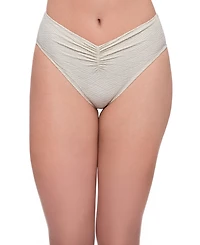 S3 Apparel Women's Smoothing Novelty Cinch Front High Cut Bikini Swimsuit Bottoms - Coquette Basket Weave