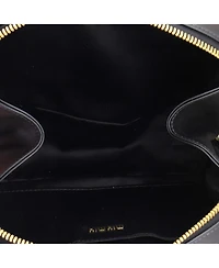 Pre-Owned Miu Miu Medium Softy Chain Camera Bag Logo Embossed Leather