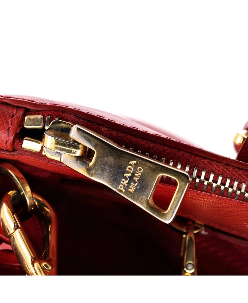 Pre-Owned Prada Medium Galleria Double Zip Tote Saffiano Leather
