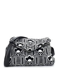 Pre-Owned Prada Medium Signaux Shoulder Bag Jacquard Knit