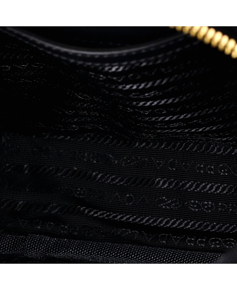 Pre-Owned Prada Symbole Zip Around Shoulder Bag Jacquard