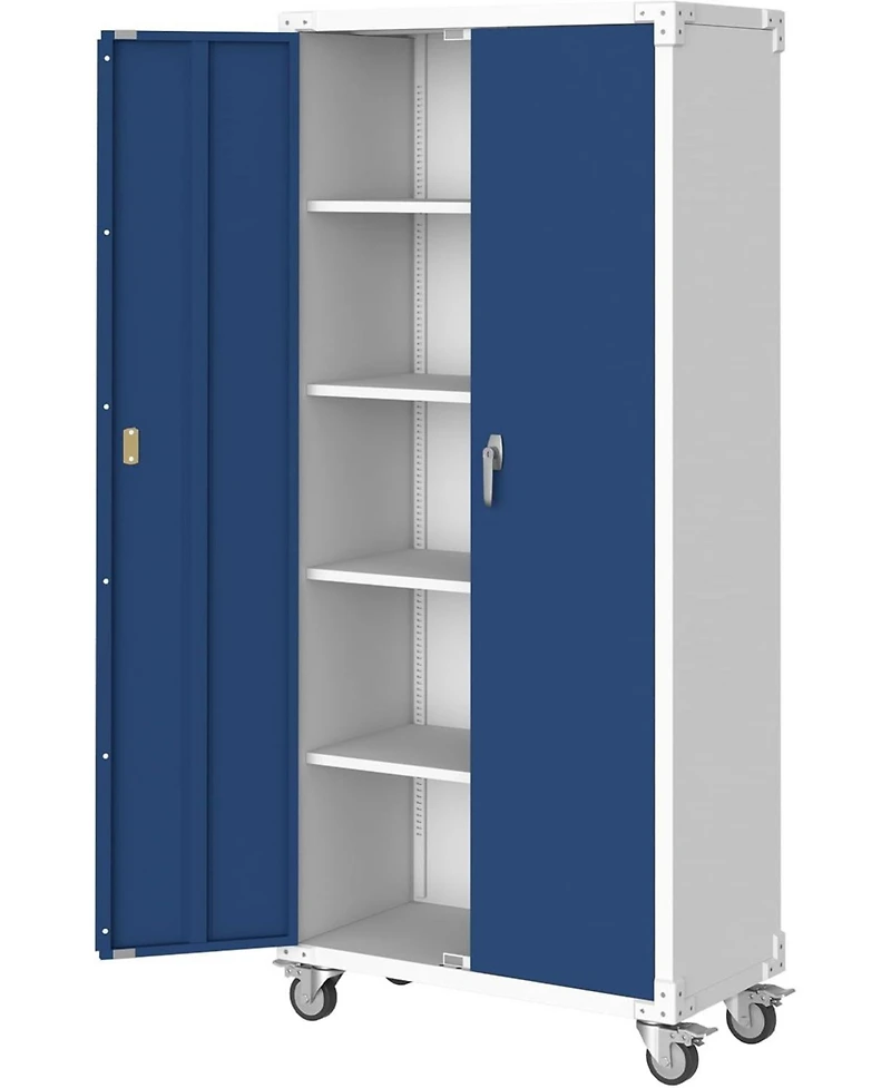 gaomon 71" Steel Storage Cabinet with Locking Doors, 4 Adjustable Shelves, Heavy Duty Metal, Rustproof Tall Cabinet for Garage, Office & Pantry