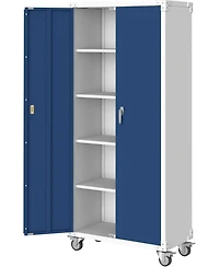 gaomon 71" Steel Storage Cabinet with Locking Doors, 4 Adjustable Shelves, Heavy Duty Metal, Rustproof Tall Cabinet for Garage, Office & Pantry