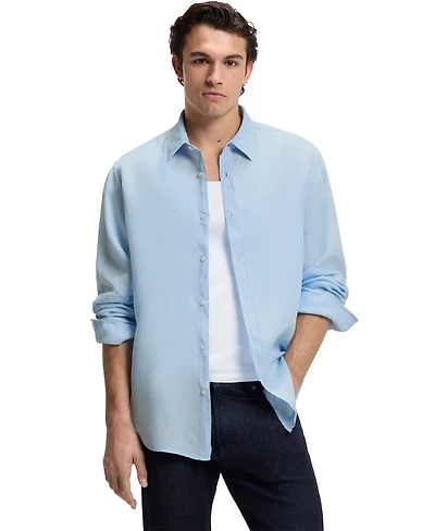 Boss By Hugo Men's Linen Regular-Fit Dress Shirt