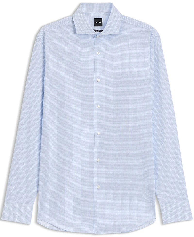 Boss By Hugo Men's Easy-Iron Cotton Twill Slim-Fit Dress Shirt