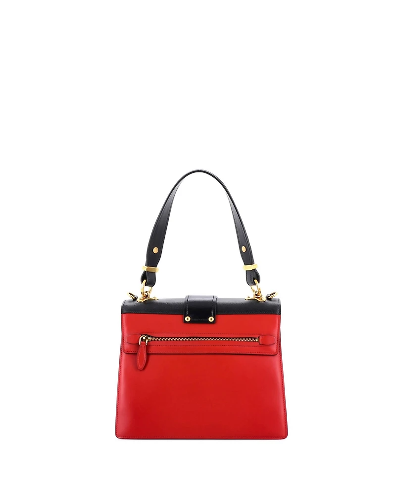 Pre-Owned Prada Medium Cahier Convertible Shoulder Bag City Calf and Saffiano