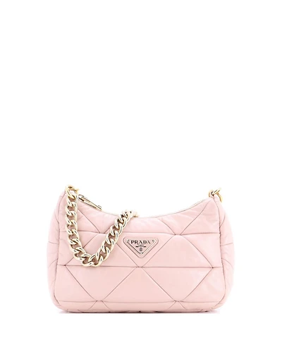 Pre-Owned Prada Small System Re-Edition Shoulder Bag Quilted Nappa Leather