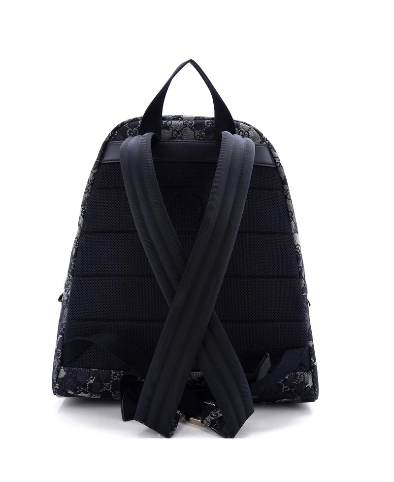 Pre-Owned Gucci Zip Front Pocket Backpack Camouflage Gg Denim