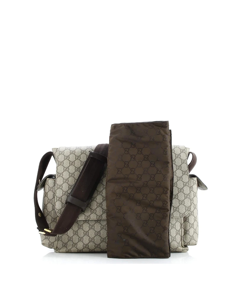 Pre-Owned Gucci Diaper Bag Gg Coated Canvas