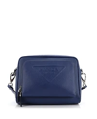 Pre-Owned Prada Small Triangle Logo Messenger Bag Embossed Saffiano Leather