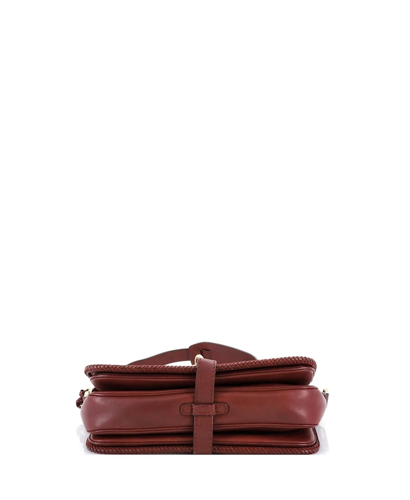 Pre-Owned Gucci Medium Marrakech Messenger Bag Gg Canvas with Leather