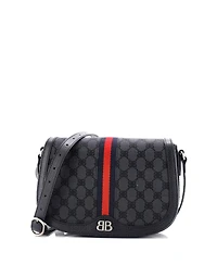 Pre-Owned Gucci Medium x Balenciaga The Hacker Project Flap Messenger Bag Bb Canvas