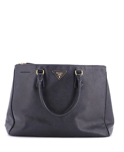 Pre-Owned Prada Large Double Zip Lux Tote Saffiano Leather