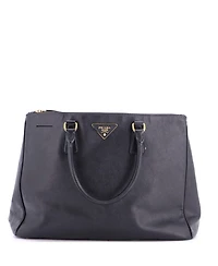Pre-Owned Prada Large Double Zip Lux Tote Saffiano Leather