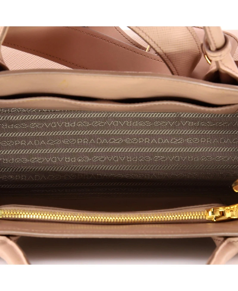 Pre-Owned Prada Medium Monochrome Tote Saffiano with City Calf