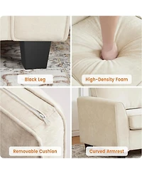 gaomon 83 Inch Modern 3 Seater Sofa, Deep Seat Couch with Washable Detatchable Covers, Comfy Chenille Couch, Oversized Cloud Sofa for Living Room