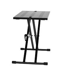 Mecale 32 x 20 Inch Portable Dj Table Stand with Adjustable Height and Foldable Frame