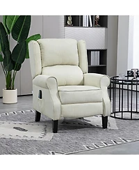 Boyel Living Vibration Massage Recliner Chair with Heat Linen Fabric Push Back Living Room Sofa
