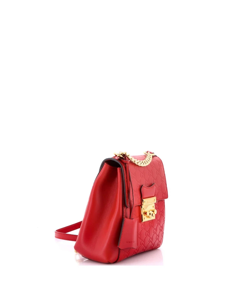 Pre-Owned Gucci Mini Padlock Backpack Guccissima Leather