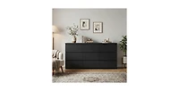 Flynama Multi Purpose Wooden Dresser 63 Inch Wide for Bedroom Living Room Closet Office