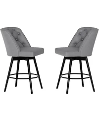 gaomon Swivel Bar Stools with Backs,26" Counter Height Bar Stools Set of 2,Modern Kitchen Island Chairs for Kitchen Island,Home