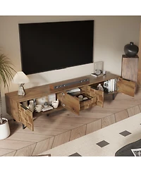 sumyeg 78" Wood Cabinet Tv Stand Consoles with Storage