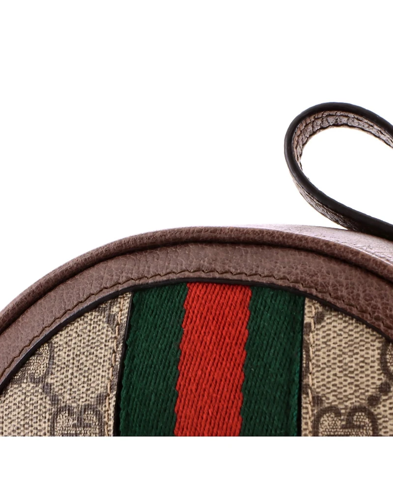 Pre-Owned Gucci Mini Ophidia Round Backpack Gg Coated Canvas