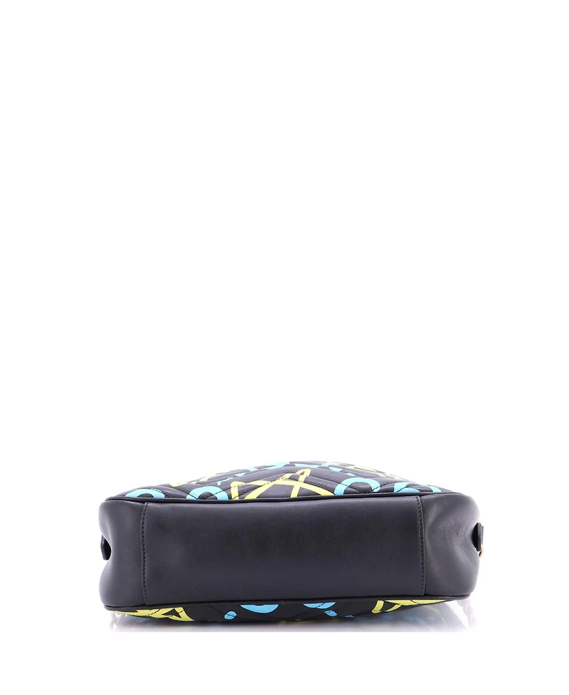 Pre-Owned Gucci Medium Gg Marmont Shoulder Bag GucciGhost Matelasse Leather