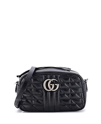 Pre-Owned Gucci Small Gg Marmont Shoulder Bag Mixed Matelasse Leather